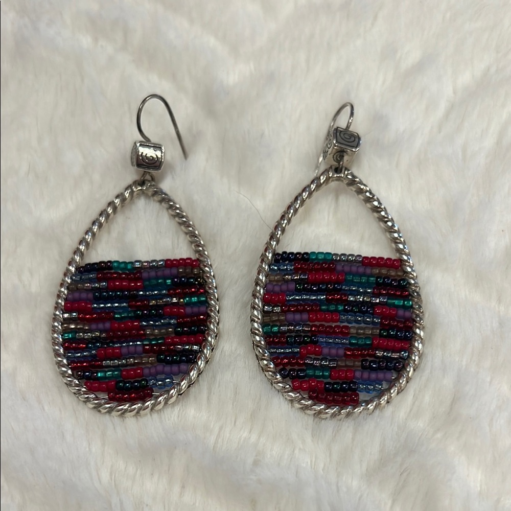 Brighton Wonderland French Wire Multicolor Beaded Teardrop Earrings